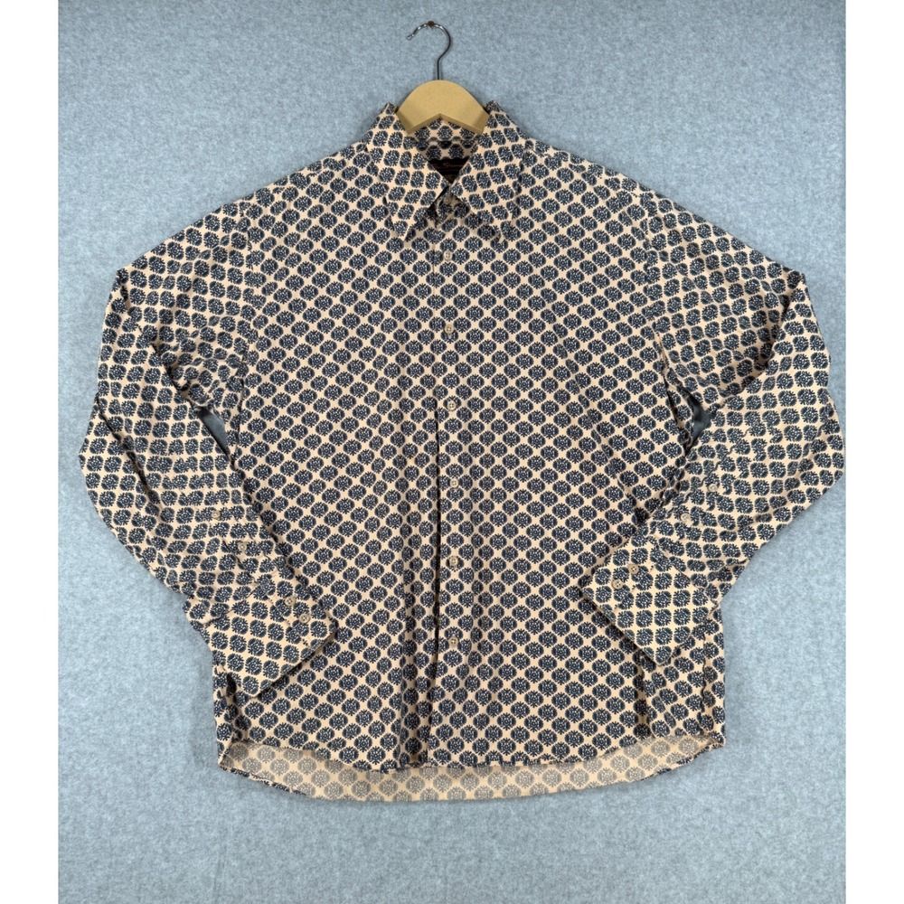 Ben Sherman XL Button Down Mod Geometric 100% Cotton Medallion Shirt